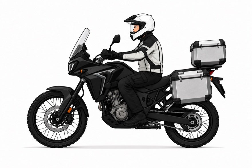 Adventure motorbike rider